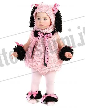 Costume da barboncino rosa PINK POODLE